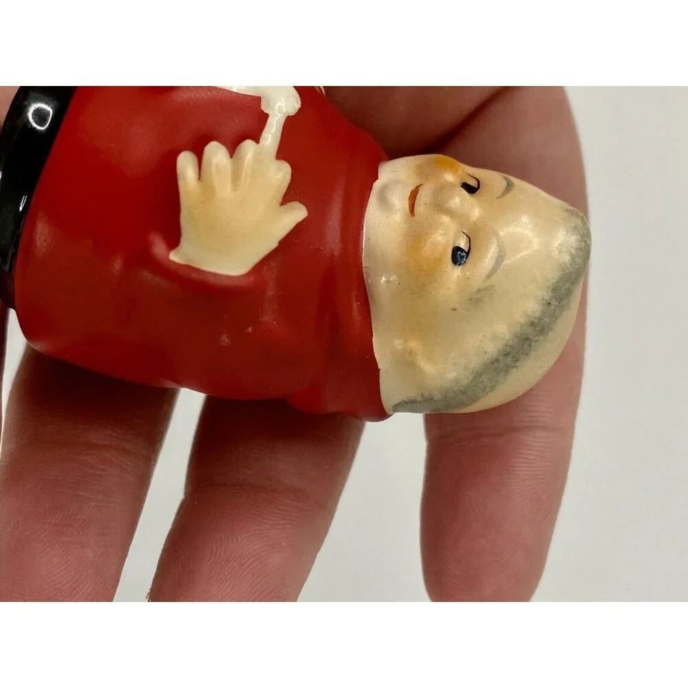 Goebel Red Cardinal Tuck Salt & Pepper Vintage Friar Monk West Germany Porcelain